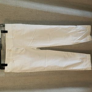 Loft white crop pant